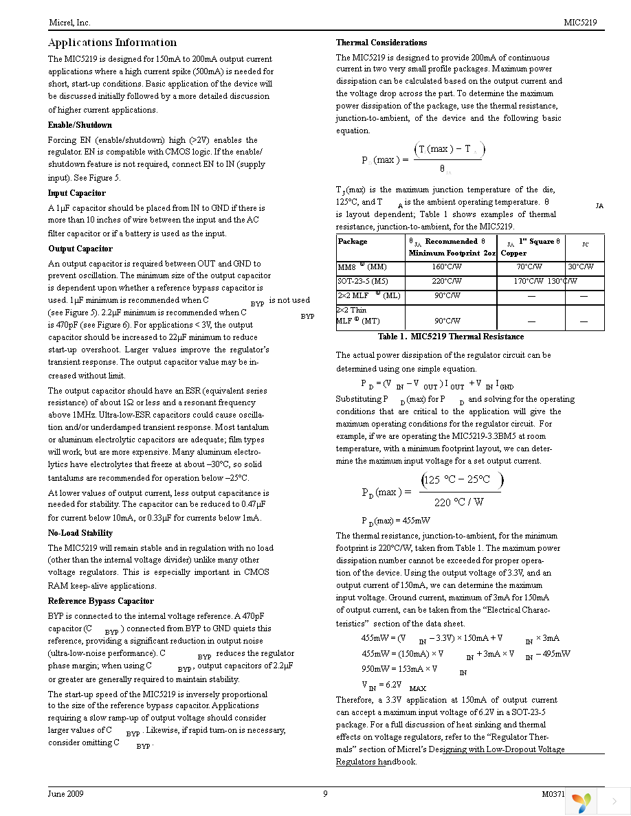 MIC5219-5.0YM5 TR Page 9